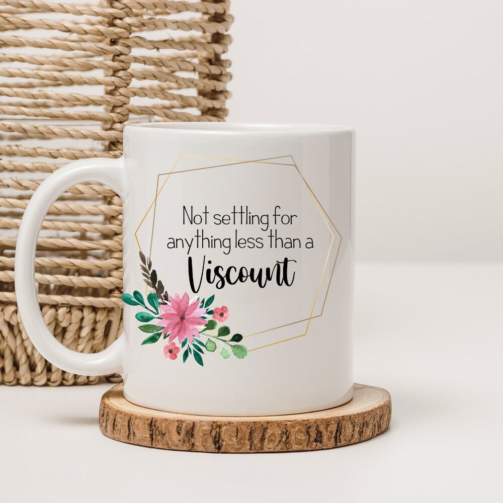 Bridgerton 15 oz Coffee Mug TV Show Viscount Floral Romance 19